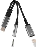 Adaptateur Jack Usb C Vers 3.5mm Écouteur Audio(2 En 1)Pour Iphone 16 15 Type C Chargeur Câble Compatible Avec Samsung Pour Apple Casque Prise Pour Ipad Dac Aux Connecteur Voiture [Que073401]