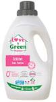 Love & Green Home Lessive écologique rechargeable Sans parfum certifiée Dermatest 5 étoiles et Ecodétergent par Ecocert - Compatible bébé - Fabriquée en France - 1,5L - 33 lavages