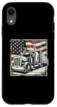 iPhone XR Semi-Trailer Trucker Big Rig American Flag Truck Driver Case