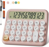 Calculatrice mécanique 12 Chiffres, écran LCD Extra Large de 5 Pouces, Calculatrice de Bureau à Piles, Gros Boutons faciles à Presser, écran inclinable à 15° pour Les Enfants