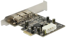 FireWire kontrollerkort - 2st typ B 800mbps + 1st typ A 400mbps - PCI-e