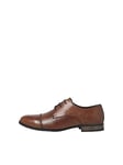 JACK & JONES Homme Jfwraymond Leather Chaussures Basses, Cognac, 40 EU