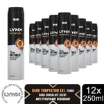 Lynx XXL Anti-perspirant Deodorant Body Spray Dark Temptation 72H 250ml, 12pack