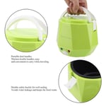 (Green)12V 100W 1.3 L Electric Portable Multifunctional Rice Cooker Food For Car