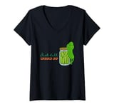 Womens Just Dill With It Funny Pickle Jar Saying V-Neck T-Shirt