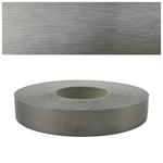 Chant Abs | 22Mm X 10M | Bande De Chant Acier Brossé | Epaisseur 0,50Mm | Facile À Appliquer | Pour Étagères, Meubles & Panneaux | Chant Thermocollant Durable[ADP2208168]