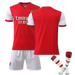 Arsenal Hemma Barn Herr Fotboll Kits Fotbollströja Träning T-shirt Kostym 21/22 Aubameyang / Simth / Saka / Pepe Unnumbered Kids 18(100-110CM)