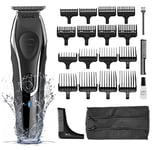 WAHL Aqua Blade Stubble and Beard Trimmer, Beard Shaping, Rechargeable, Male Grooming Set, Fully Washable, Suitable for Wet/Dry Use, Beard Care, Black