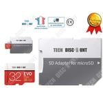 Td® Carte Micro Sd 32 Gb Go Mémoire Appareil Photo Nitendo Switch Externe Télephone Portable Samsung Adaptateur Tablette Smartphone