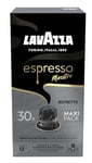 Lavazza, Espresso Maestro Ristretto, 30 Aluminium Capsules Compatible with Nespresso Original Machines, Chocolate & Caramel Notes, Arabica & Robusta, Intensity 12/13, Dark Roasting, Zero CO2 Impact