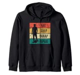 Eat Sleep Braap Repeat Float One Wheel Electric Skateboard Zip Hoodie