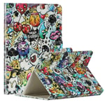 9-10.5" Inch Tablet Case Universal, PU Leather Protective Case Stand Cover for MediaPad T3/T5 10, iPad 10.2 2019, Samsung Tab A 10.1/Tab E 9.6, Lenovo Tab E10, Fusion5 10.1 (Inverted cat)