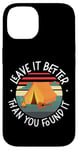 iPhone 14 Camping Tent Retro Vintage Leave It Better Than You Found It Case