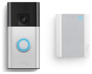 Ring Battery Video Doorbell with Chime - Satin Nickel