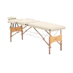 physa Hopfällbar massagebänk - 185 x 60 63-86 cm 227 kg Beige