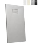 Receveur de douche à l'italienne rectangulaire en résine 120x90 Stone, Couleur: Gris