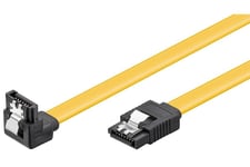 Goobay SATA III kabel 30cm vinklet, Gul