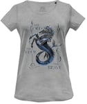 House Of the Dragon WOHOFTDTS013 T-Shirt, Gris Melange, S Femme