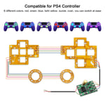 6‑Color Luminated D‑Pad Thumbsticks DTF LED Buttons Kit For PS4 Controller A REZ