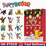 Christmas Pokemon Figure 24 Days Countdown Advent Calendar Surprise Kids Gift