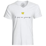 T-Shirt Homme Je Suis Une Princesse Dessin Couronne Jaune