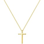 AVEKI Guld Halsband med Fint Kors 14K Guldpläterad CZ Turkos Tro Pendant Halsband Minimalistisk Handgjord Krucifix Kedja Halsband Present