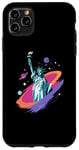 Coque pour iPhone 11 Pro Max Statue de la Liberté USA tenant une torche flamboyante avec des plantes