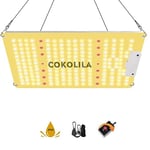 COKOLILA Lampe de croissance dimmable, LZB1000W lumière de plante spectre complet, lampe led horticole avec 222 LED SMD et IR pour plantes pour plantes d'intérieur, 90x90cm des légumes et des fleurs