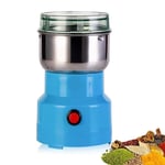 KISSLIU Multifunction Smash Machine, Ultra Fine Dry Food Grinder, Household Electric Grain Grinder Coffee Bean Seasonings Spices Mill Powder Machine (Blue)