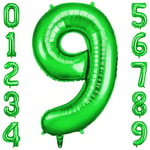 OFFCUP Ballon Chiffre 9 Vert | Ballon Anniversaire 9 An 101cm | Numéro de Ballon | Décoratif Ballon | D'hélium Decoration Anniversaire Fête Vacances Ans Anniversaire