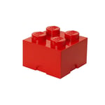 LEGO Brick 4 Knobs Stackable Storage Box, Bright red, 5.7 Litre