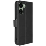 Avizar Case for Xiaomi Redmi 13C Card-holder Cover Video Stand Feature, Black