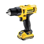 DEWALT DCD710D2-QW - Bor/driver - ledningfri - 2-hastigheders - nøgleløs borepatron 10 mm - 24 N·m - 2 batterier - 10.8 V