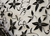 Black floral print 20m cellophane roll perfect for Mothers Day,Mothering Sunday