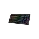 HyperX Alloy Rise 75 Wireless – Clavier de Jeu mécanique 75% remplaçable à Chaud, PC, rétroéclairage jusqu'à 80 Heures, Double sans Fil 2,4 GHz et Bluetooth