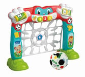 Clementoni - Tiboot, Mon But de Foot - Dès 18 Mois - Effets Sons et Lumineux - 3 Boutons sonores colorés + Lumineux + Contenu éducatif - Inclus Un Ballon Souple - Jeux Éducatif pour Enfant