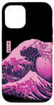 Coque pour iPhone 14 Violet Great Wave Off Kanagawa Violet Goth Gothic