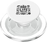 Dad Life Rules: Funny Fatherhood Humor for Dads PopSockets PopGrip for MagSafe