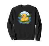 Cute Yellow Rubber Ducky Little Bath Toy Duck Sweatshirt