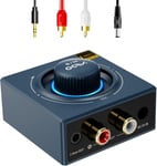 LDAC Récepteur Bluetooth 5.3 avec Aptx-LL/AptX HD,96K/24Bit,Sorties 3,5mm et RCA,Adaptateur Audio Bluetooth RCA Jack pour Système Stéréo Domestique/Hauts-Parleurs/PC/Mac/Smartphone/Tablette