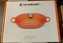 Le Creuset Cast Iron 31cm Shallow Oblong Signature Casserole Dish Volcanic (New)