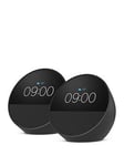 Amazon Echo Spot Alarm Clock With Alexa, Black 2 Pack