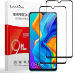 [2 Pièces Verre Trempé Huawei P30 Lite, [Couverture Complète] Ultra Résistant, Dureté 9h,Film Protection Écran Pour Huawei P30 Lite, Compatible Avec Les Coques, Noir[Bhm093044]