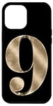 Coque pour iPhone 14 Pro Max 9 (neuf) Numéro préféré d'anniversaire Motif fleur de lys