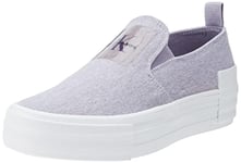 Calvin Klein Jeans Femme Bold Vulc FLATF Slipon WN YW0YW01040 Baskets vulcanisées, Violet (Lavender Aura), 39 EU