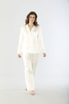 Damella of Sweden Lara Siden Pyjamas Offwhite XL