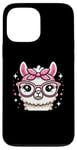 iPhone 13 Pro Max Alpaca Pink Bandana Glasses Case