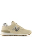 New Balance Womens 574 Trainers Animal - Beige, Beige, Size 5, Women