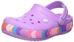 Crocs Mixte Enfant Crocband Chevron Beaded Clog, Orchid, 22-23