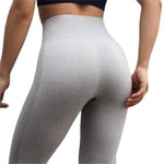 fuchsiaan Pantalon De Yoga Longueur Cheville Pour Femme, Legging De Sport Push-up Taille Haute, Pantalon De Fitness élastique Et Respirant Pour L'entraînement Au Brouillard, Course à Pied Pilates Gris chiné XS